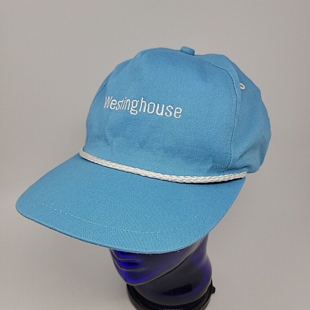 Vintage WestinghouseRope Snapback Hat Cap Blue and White Made In USA